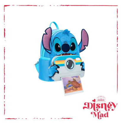 Loungefly Disney Lilo & Stitch Figural Stitch with Camera Mini Backpack