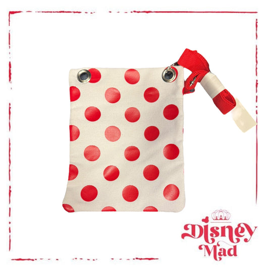 Minnie Mouse Red And White Polka Dot Passport Crossbody Bag