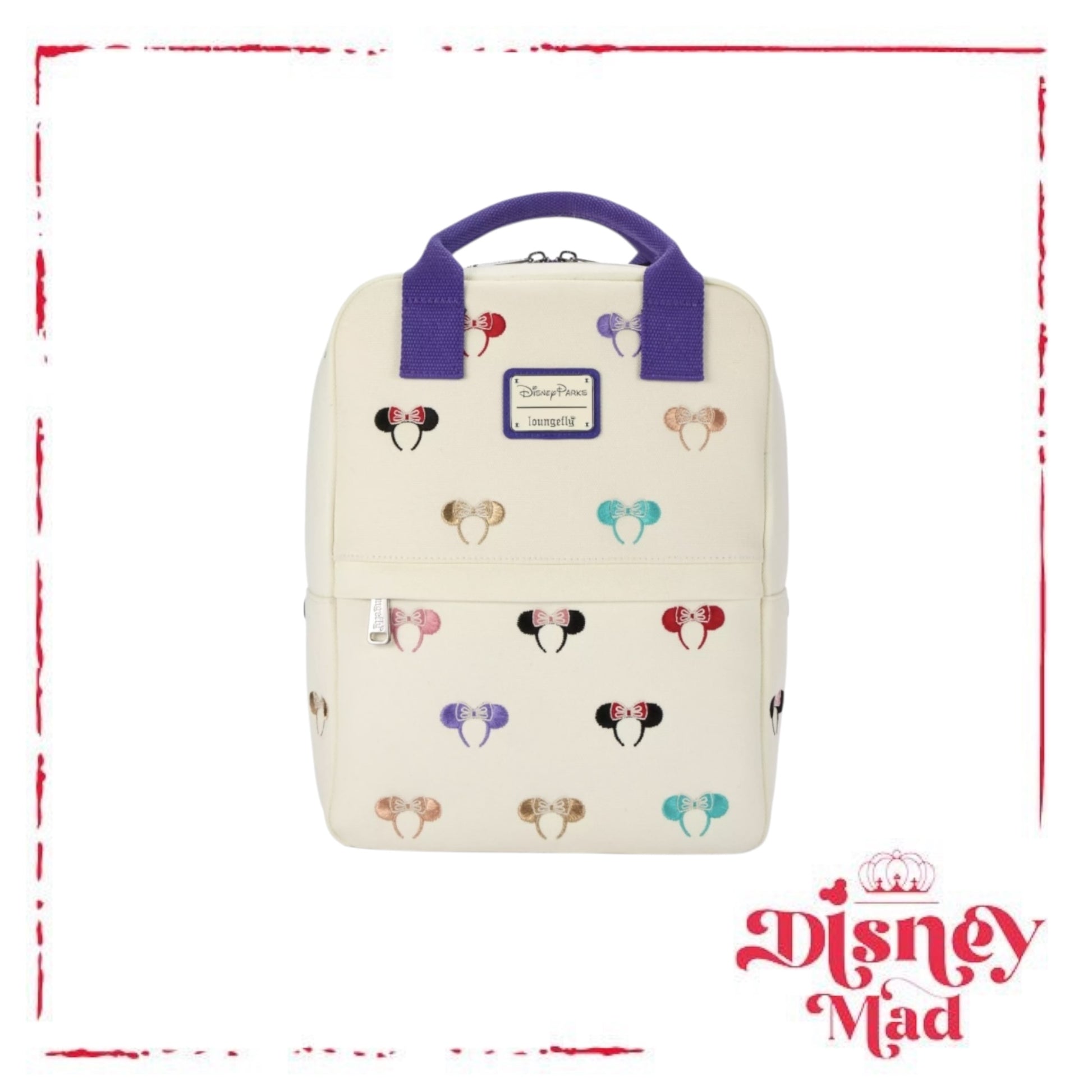 disney canvas mini backpack Disney Parks canvas Loungefly Mickey Mouse Ears Headband Mini Backpack
