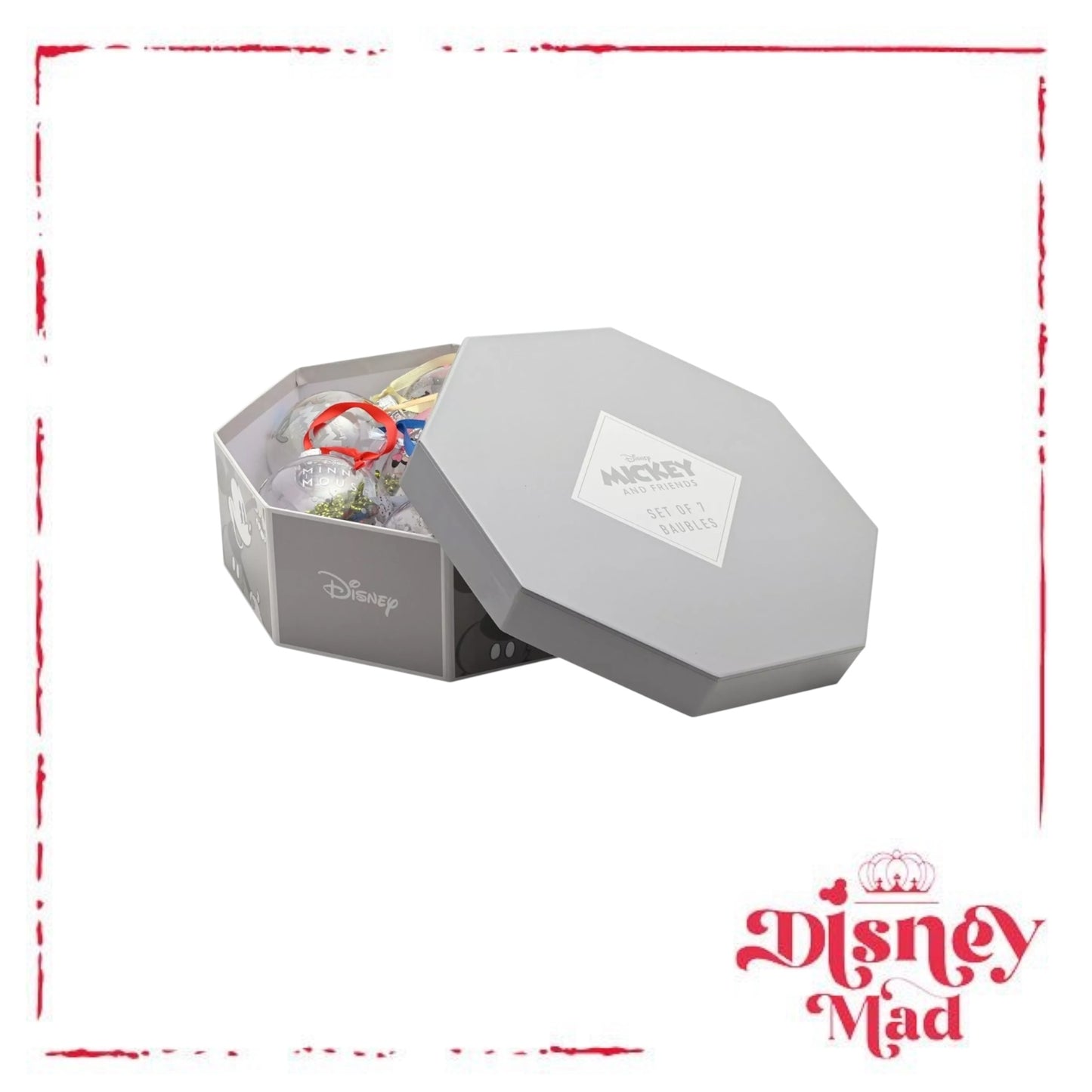 Disney Set of 7 Baubles With Gift Box - Mickey And Friends