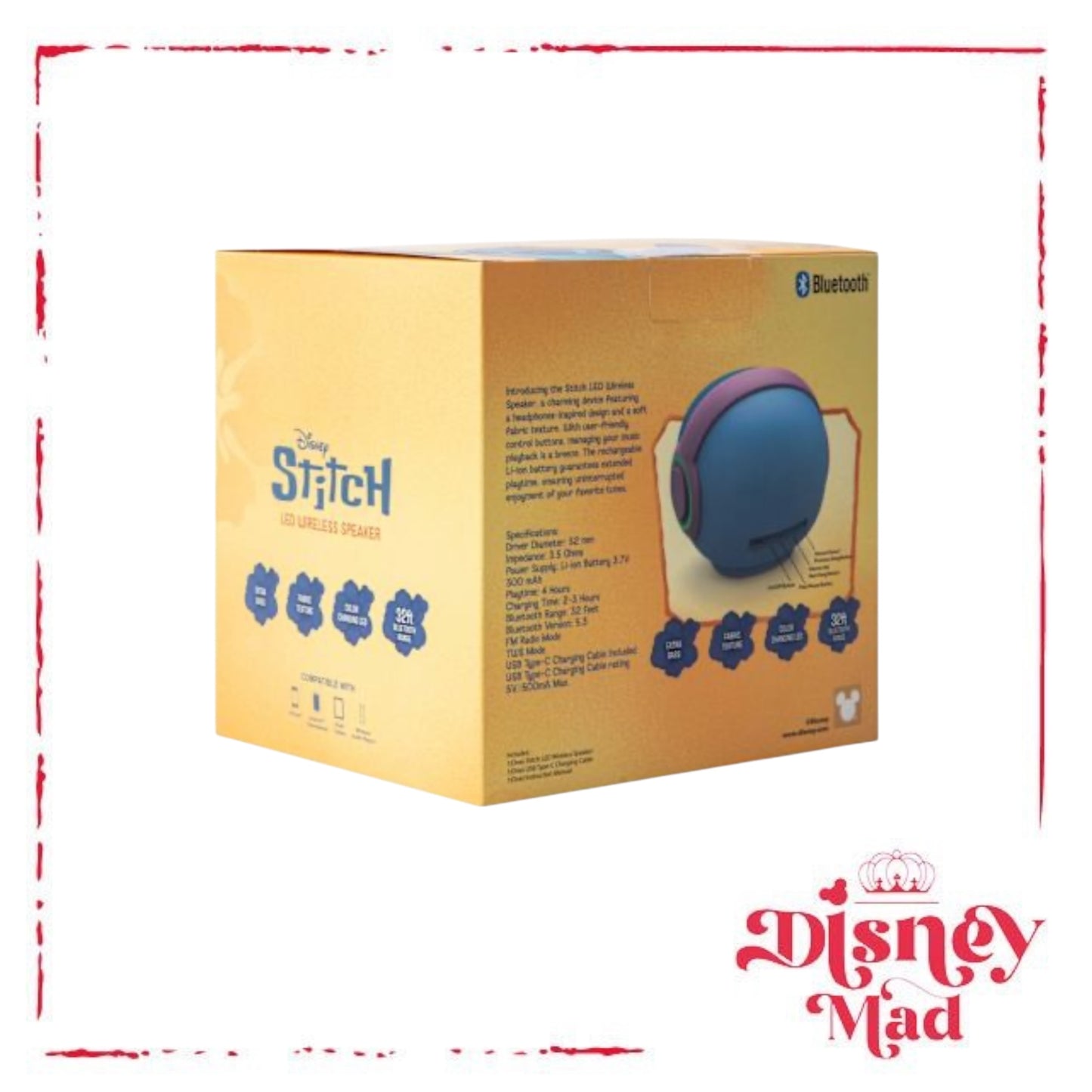 Stitch LED Wireless Sphere Speaker