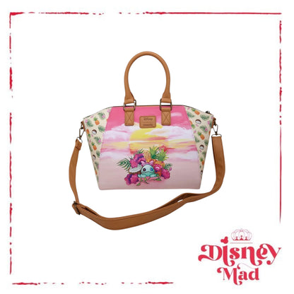 Loungefly Disney Stitch & Angel Sunset Satchel Bag