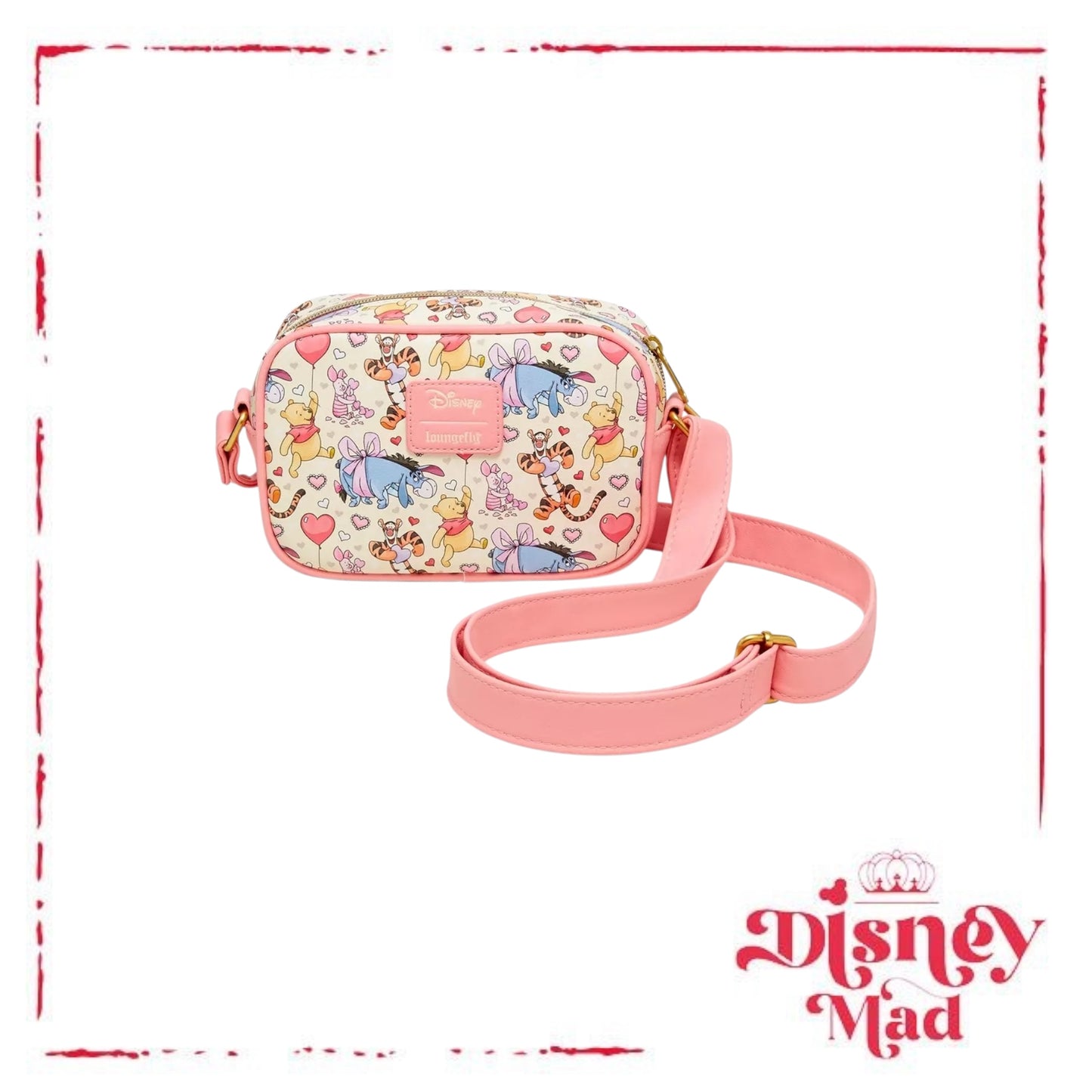 Loungefly Disney Winnie The Pooh Hearts Camera Crossbody Bag