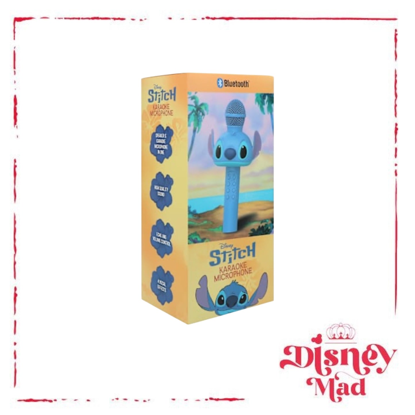 Disney Figural Stitch Bluetooth® LED Karaoke Microphone