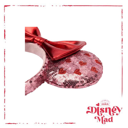 Minnie Mouse Valentines Day Sequined Ear Headband