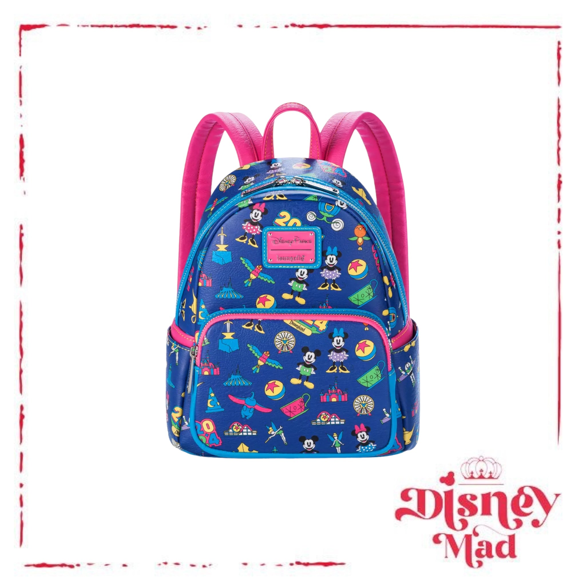 Mickey Mouse and Friends Loungefly Mini Backpack Disneyland 2024 Dis Disney Mad Shop