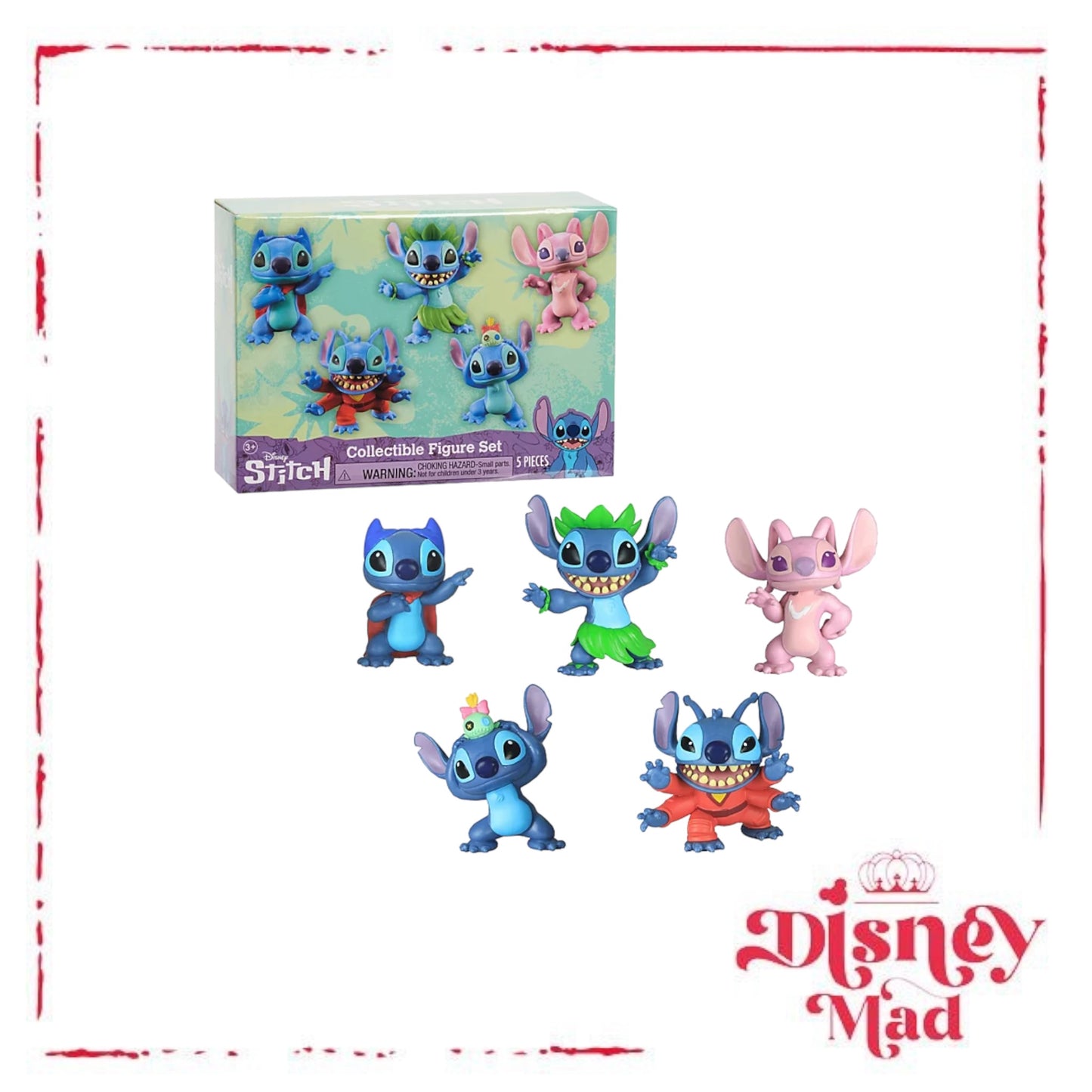 Disney’s Lilo & Stitch Collectible Stitch 5 Figure Set