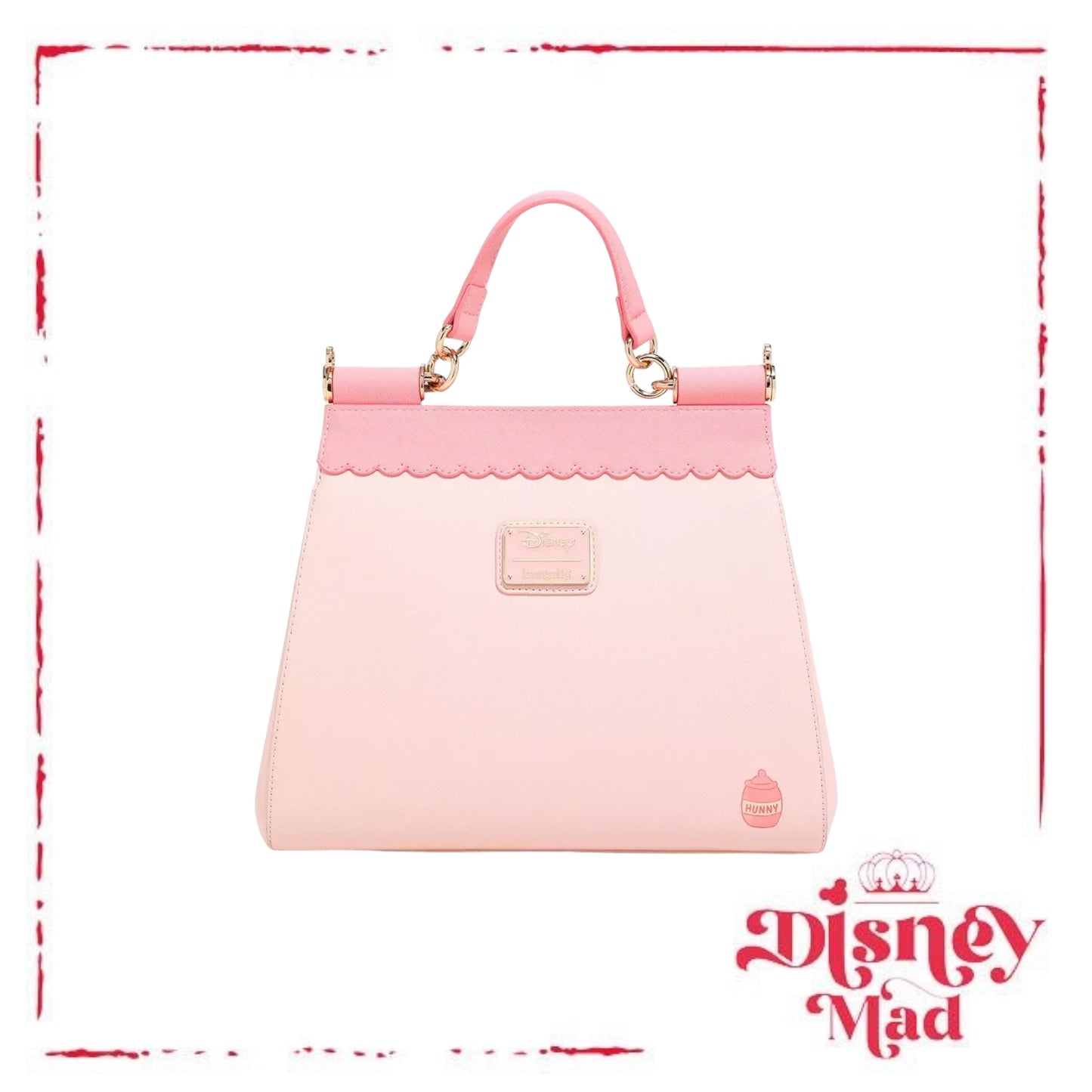 Loungefly Disney Winnie the Pooh Piglet and Pooh Pink Crossbody Bag