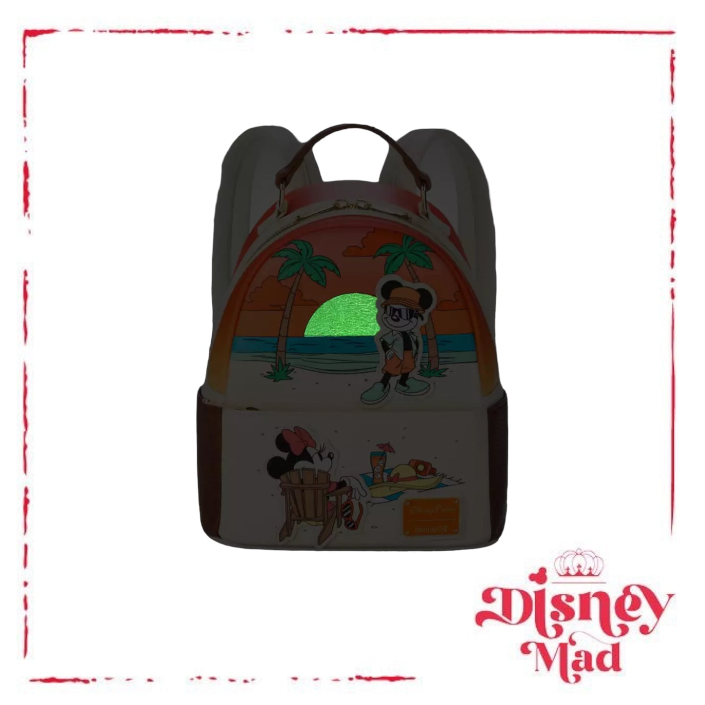 Mickey and Minnie Mouse Beach Loungefly Mini Backpack - Disney Parks