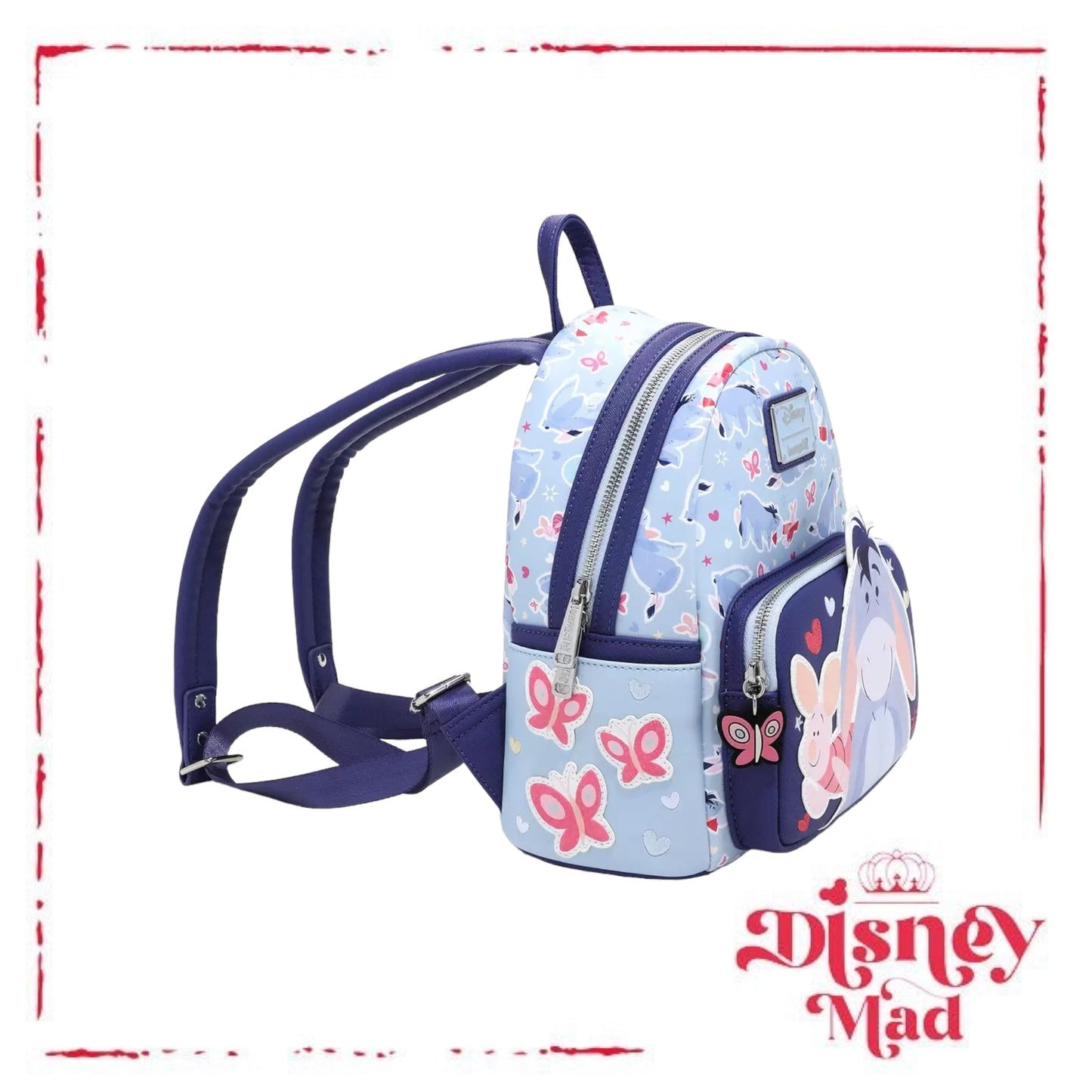 Loungefly Disney Winnie the Pooh Eeyore and Piglet Butterfly Mini Backpack