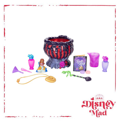 Disney The Little Mermaid Ursula's Magic Cauldron with Motion Activated Lights, Sounds & Music – Included Colour Changing Ariel Figurine and Potion-Making Accessories