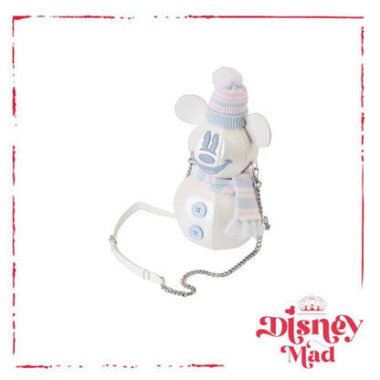 Stitch Shoppe Mickey Mouse Exclusive Winter Snowman Iridescent Figural Crossbody Bag