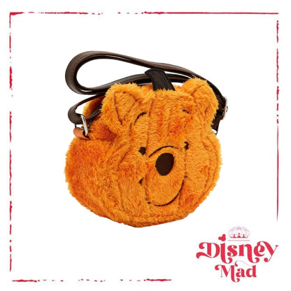 Loungefly Disney Winnie The Pooh Pumpkin Fuzzy Crossbody Bag