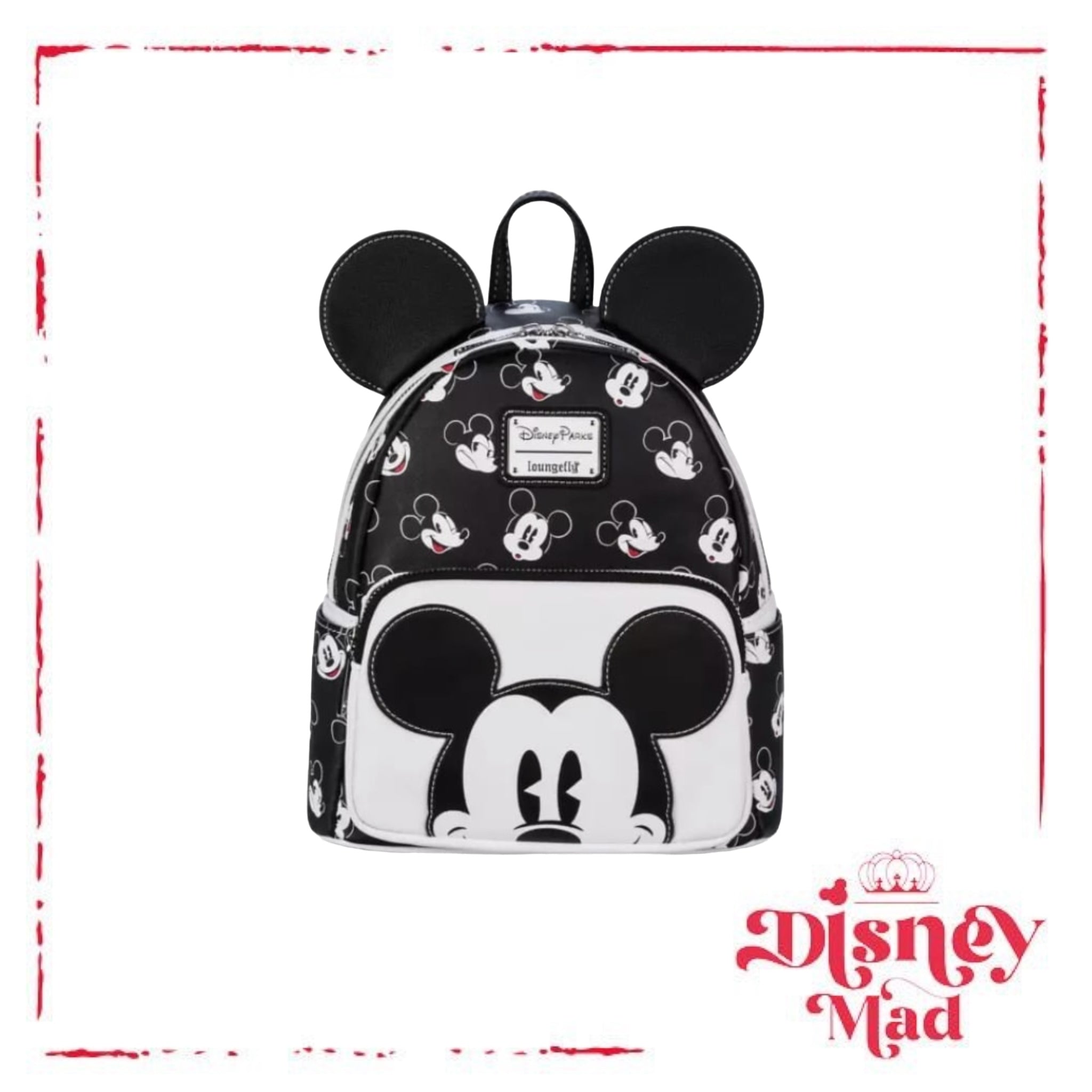 Disney Parks Loungefly Backpack Mickey Mouse Black White Disney Mad Shop