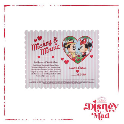 Mickey Mouse and Minnie Mouse Valentine's Day Limited Edition Doll Set – 12''