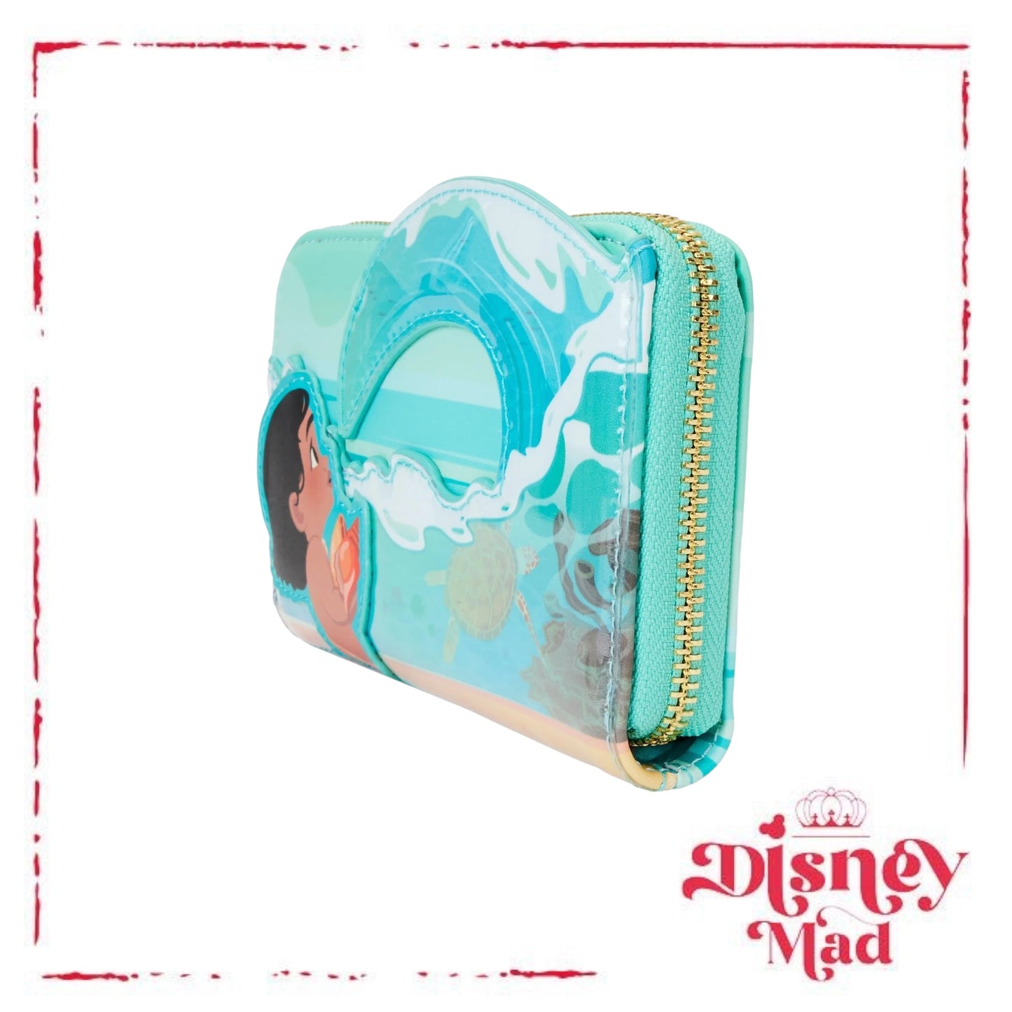 Loungefly Disney Moana Ocean Waves Zip Around Wallet