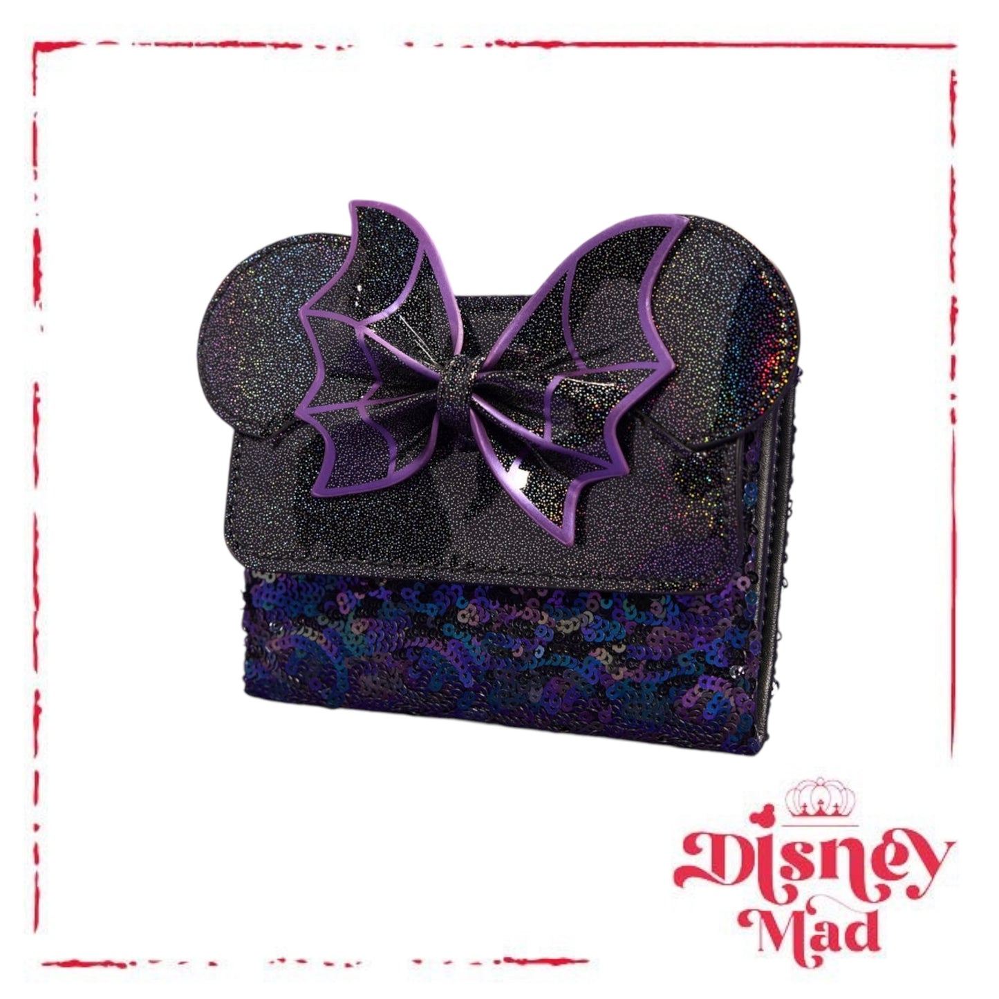 Minnie Mouse Exclusive Spiderweb Sequin Flap Wallet