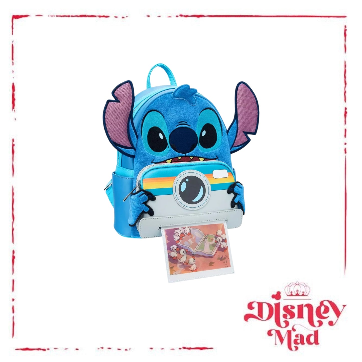 Loungefly Disney Lilo & Stitch Figural Stitch with Camera Mini Backpack