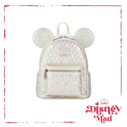 Mickey Mouse Icon Quilted Iridescent Loungefly Mini Backpack - Disney Parks