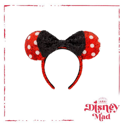 Minnie Mouse Sequined Ear Headband - Disney Parks