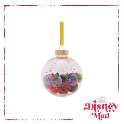 Disney Set Of 7 Baubles With Gift Box -Stitch With Pom Pots