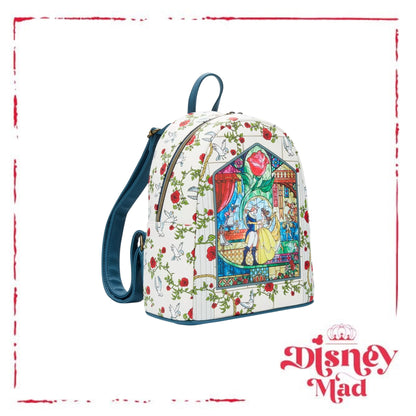 Loungefly Disney Beauty And The Beast Stained Glass Mini Backpack