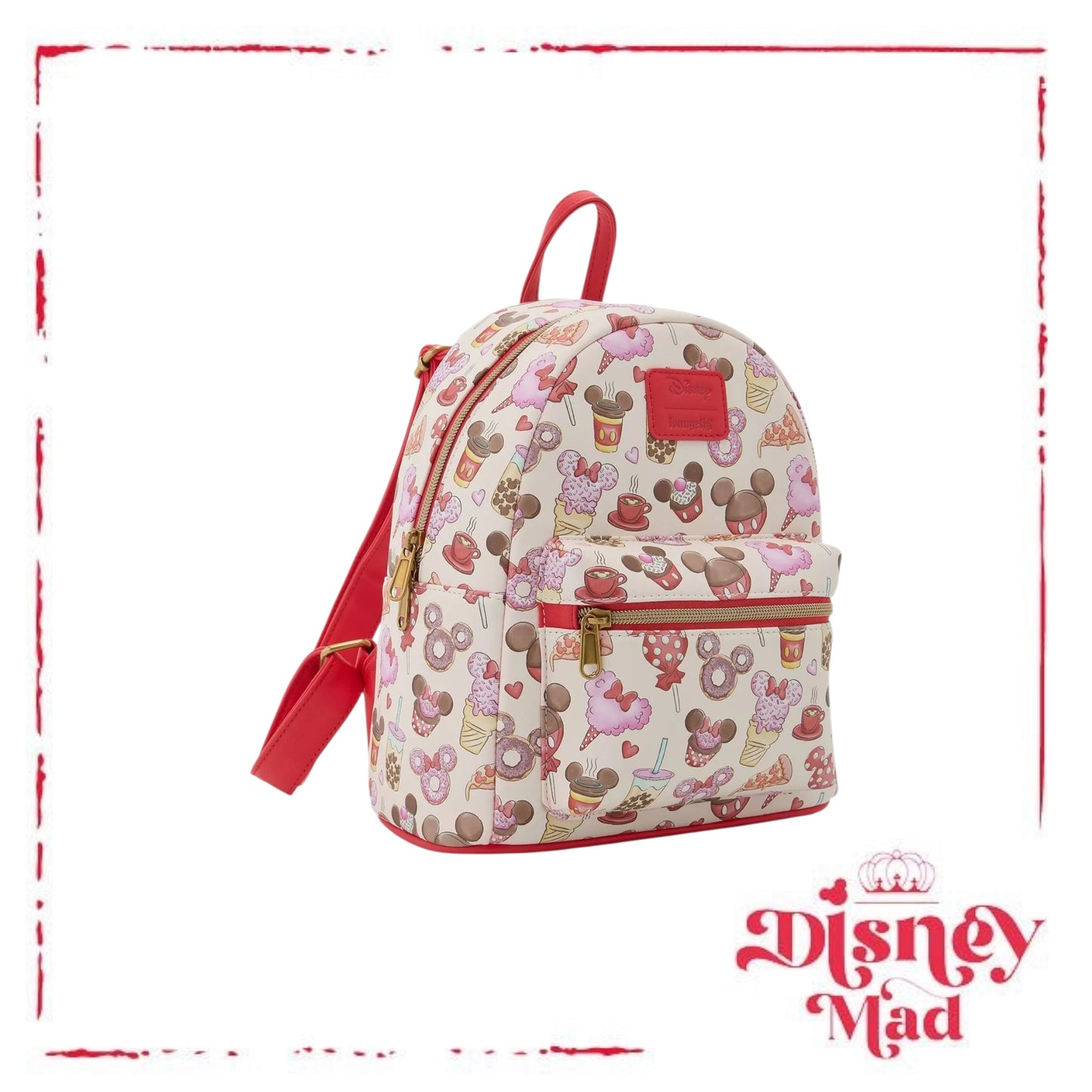 Loungefly Disney Mickey Mouse & Minnie Mouse Treats Mini Backpack