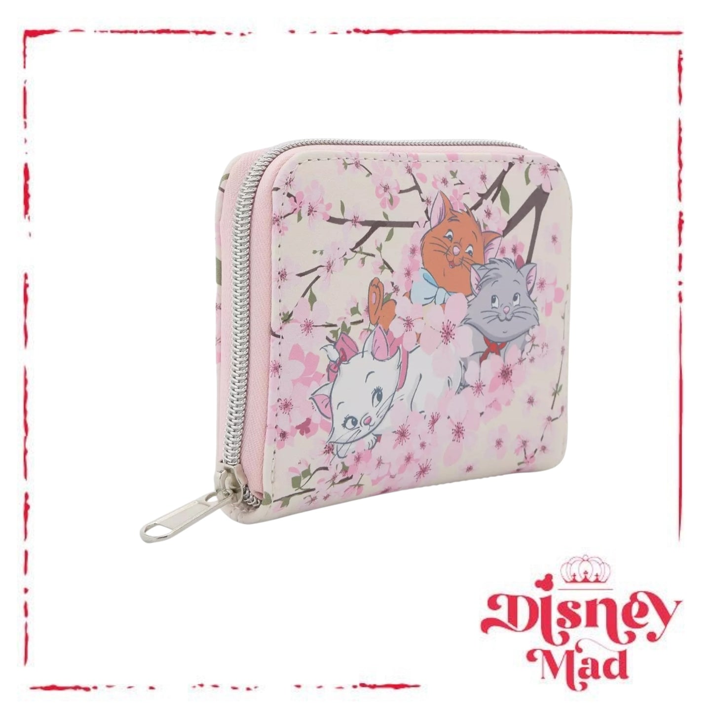 Loungefly Disney The Aristocats Kittens Cherry Blossom Mini Zipper Wallet