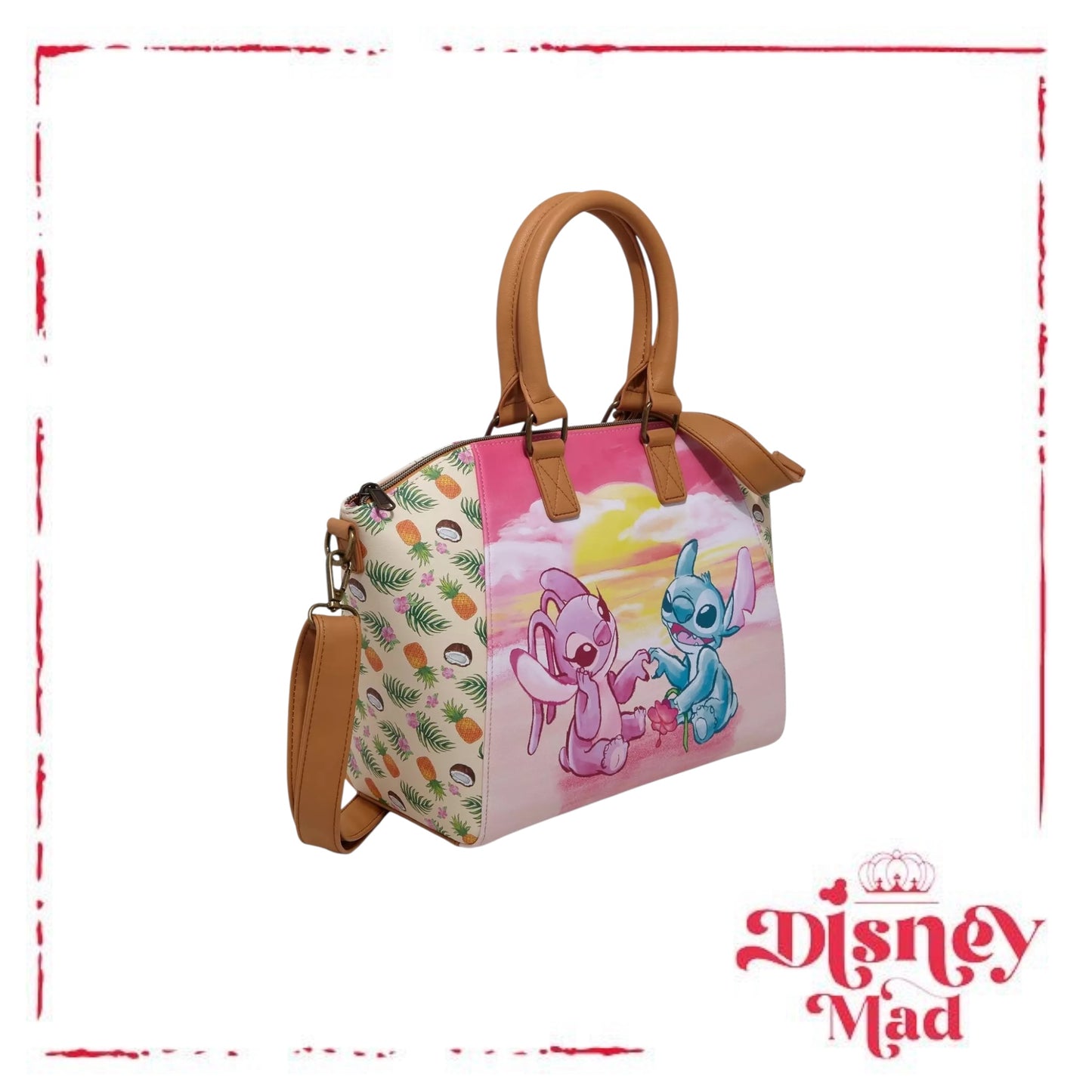 Loungefly Disney Stitch & Angel Sunset Satchel Bag