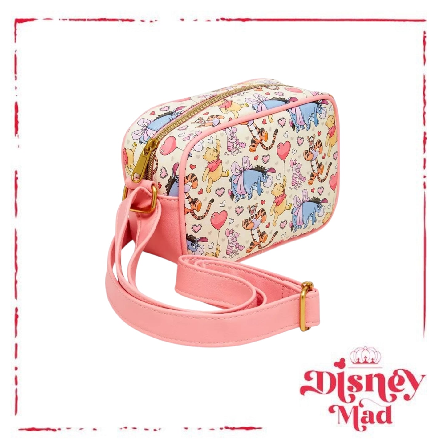 Loungefly Disney Winnie The Pooh Hearts Camera Crossbody Bag
