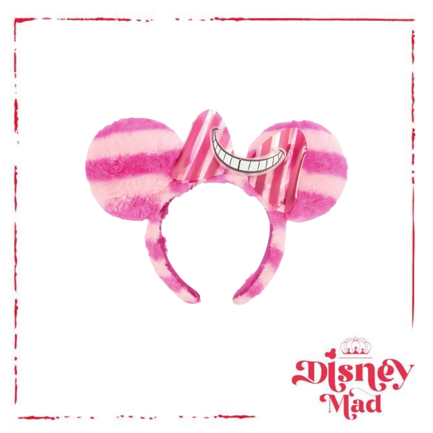 Cheshire Cat Plush Ear Headband Alice In Wonderland - Disney Parks