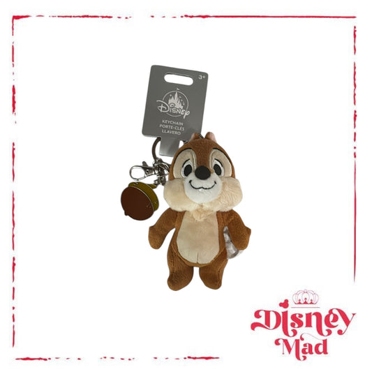 Disney Chip With Acorn Plush Keychain Clip - Disney Parks