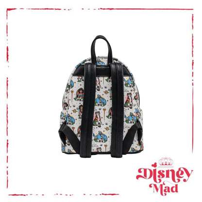 Loungefly Disney Aladdin Tattoo AOP Mini Backpack