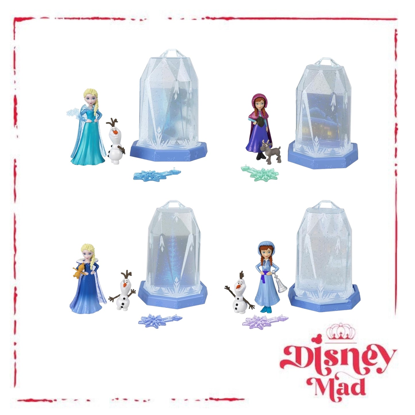 Mattel Disney Frozen Small Doll Ice Reveal with Squishy Ice Gel and 6 Surprises Including Character Friend & Play Pieces