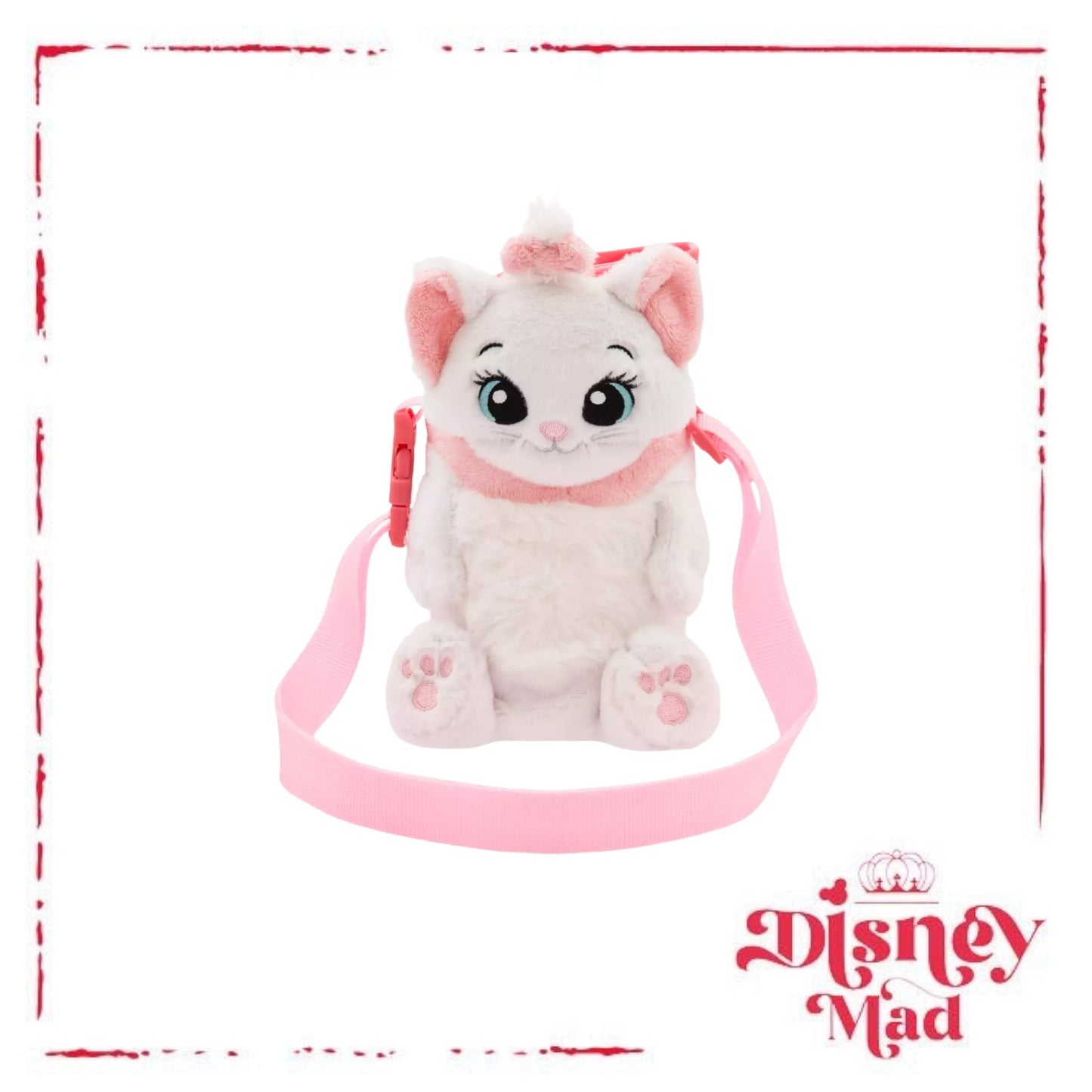 Marie Water Bottle With Soft Toy Crossbody Carrier - Disney Parks