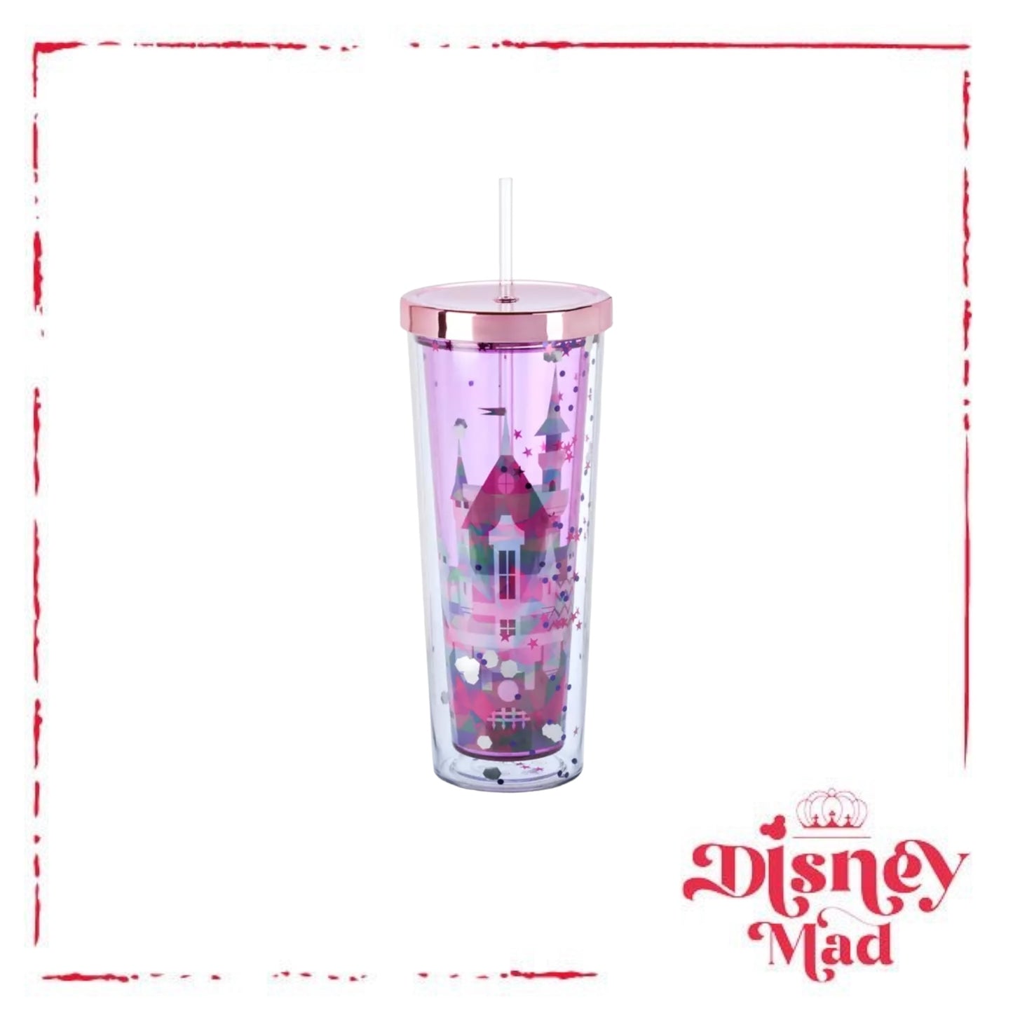 Fantasyland Castle Tumbler with Straw- Disney Parks