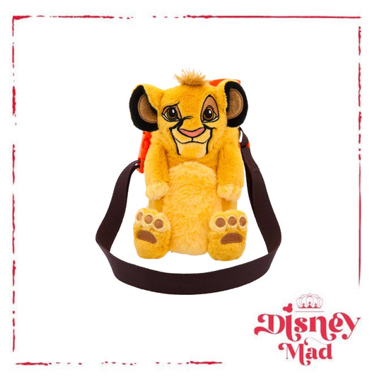 Simba Water Bottle With Soft Toy Crossbody Carrier For Kids, The Lion King 30th Anniversary - Disney Parks