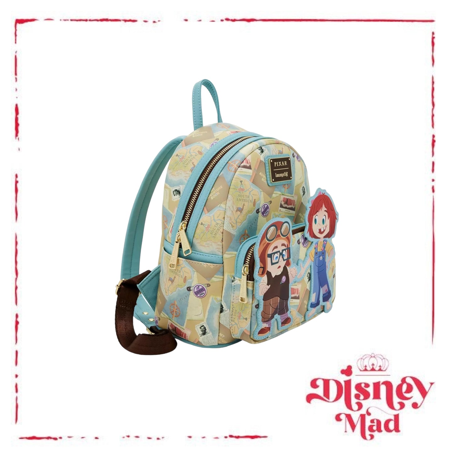 Loungefly Disney Pixar Up Young Carl & Ellie Adventure Mini Backpack