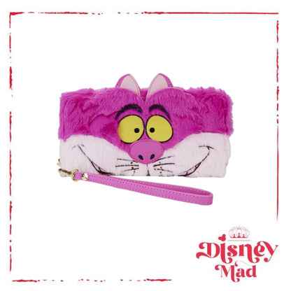 Alice In Wonderland Exclusive Cheshire Cat Plush Zip Around Wristlet Wallet