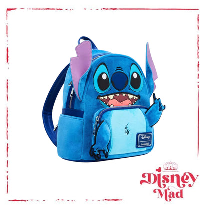 Loungefly Disney Lilo & Stitch Figural Fuzzy Stitch Mini Backpack