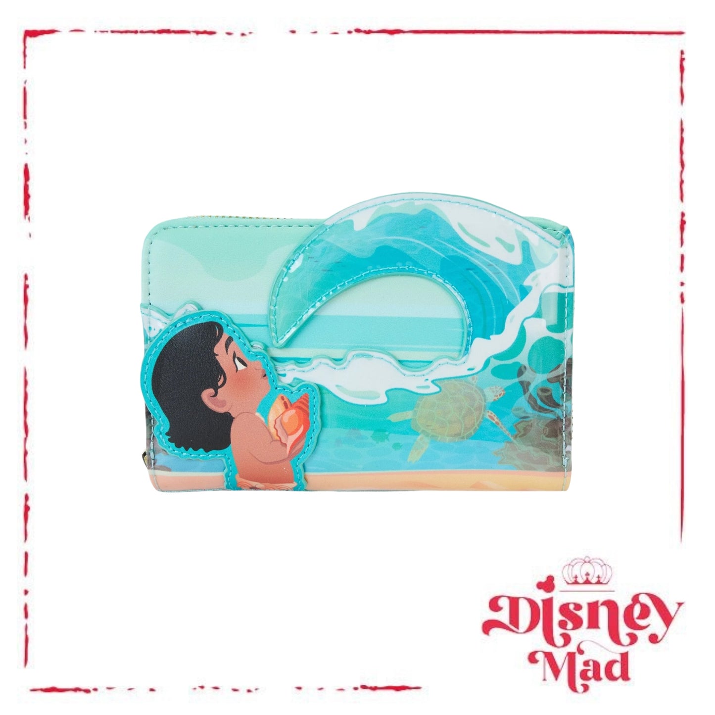 Loungefly Disney Moana Ocean Waves Zip Around Wallet