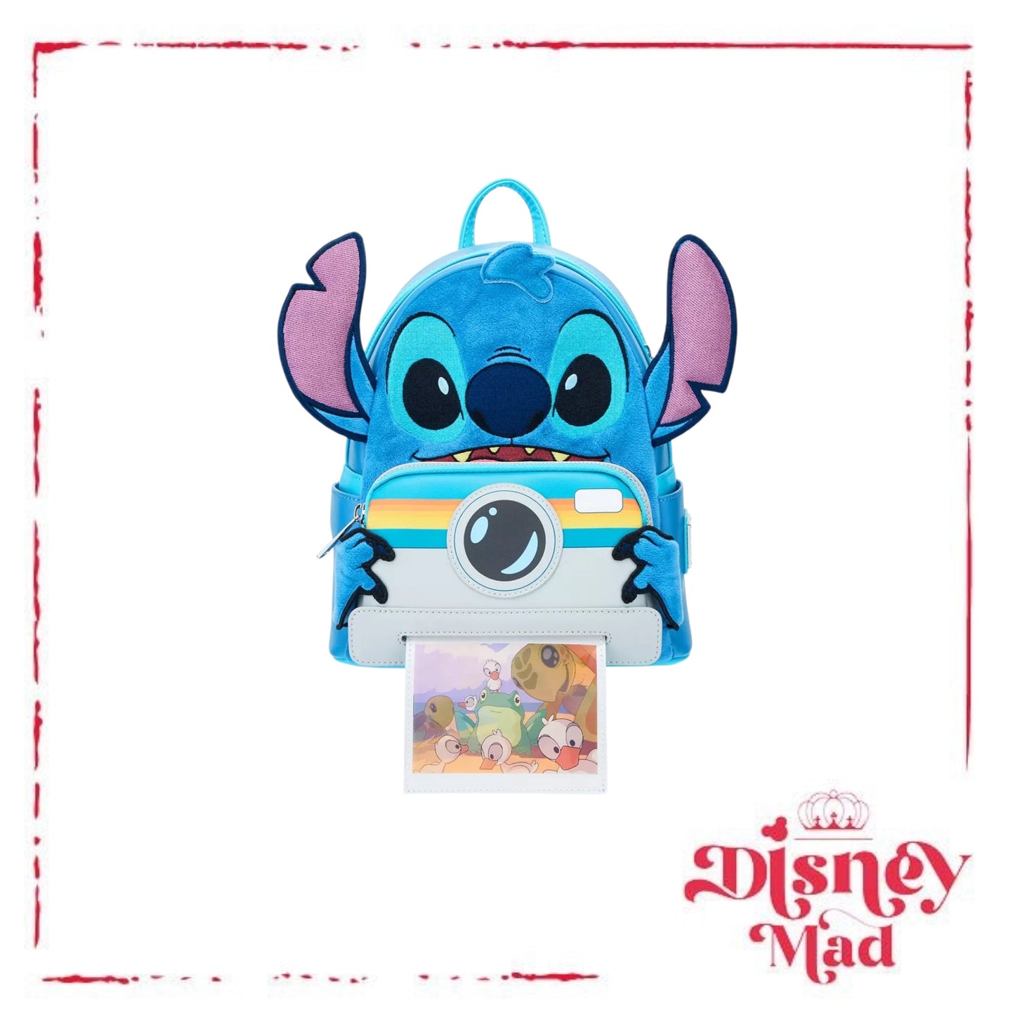 Loungefly Disney Lilo & Stitch Figural Stitch with Camera Mini Backpack