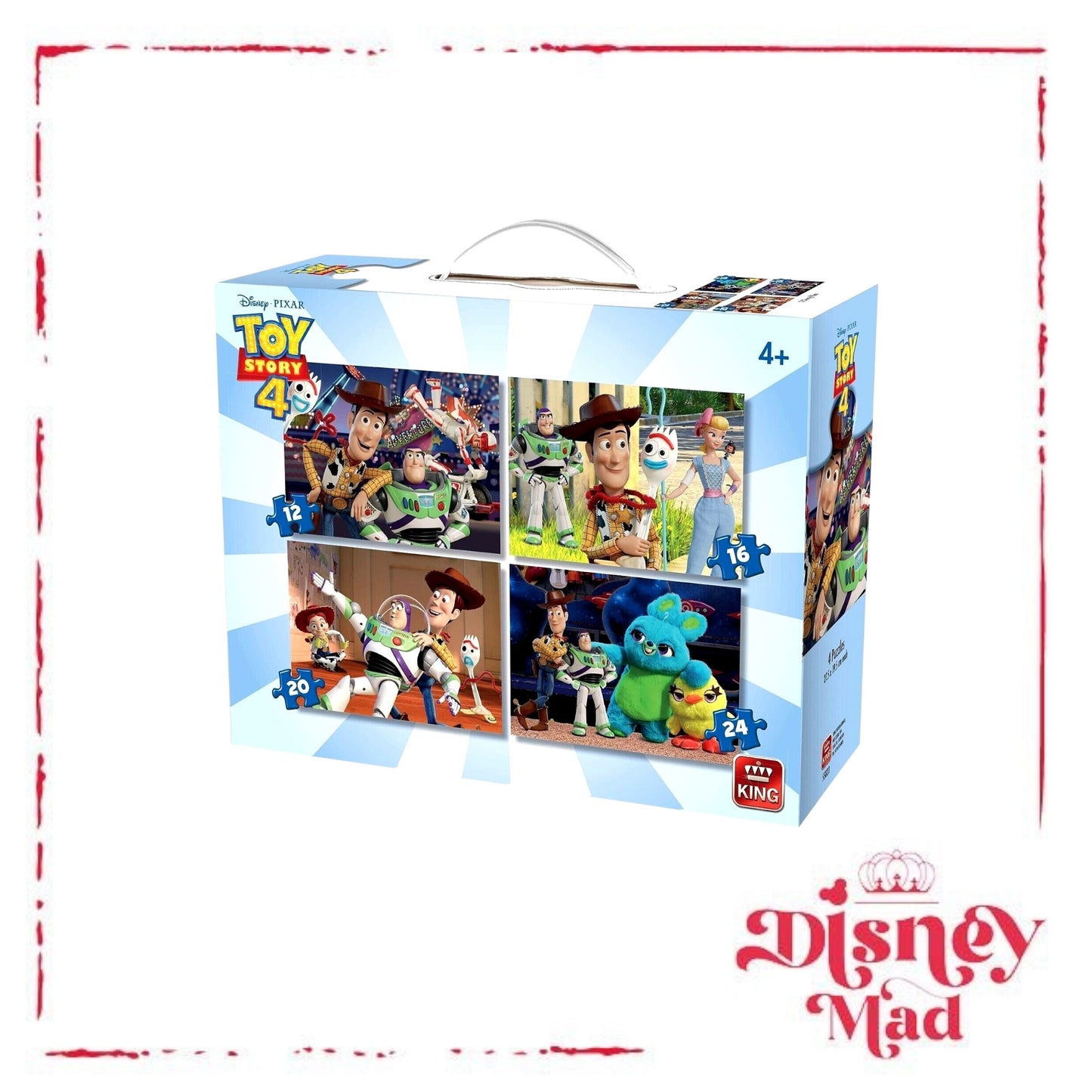 4 in 1 Disney Toy Story 4 Jigsaw Puzzle