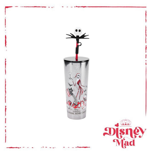 Starbucks Tim Burton's The Nightmare Before Christmas Stainless Steel Tumbler with Straw - Disney Parks