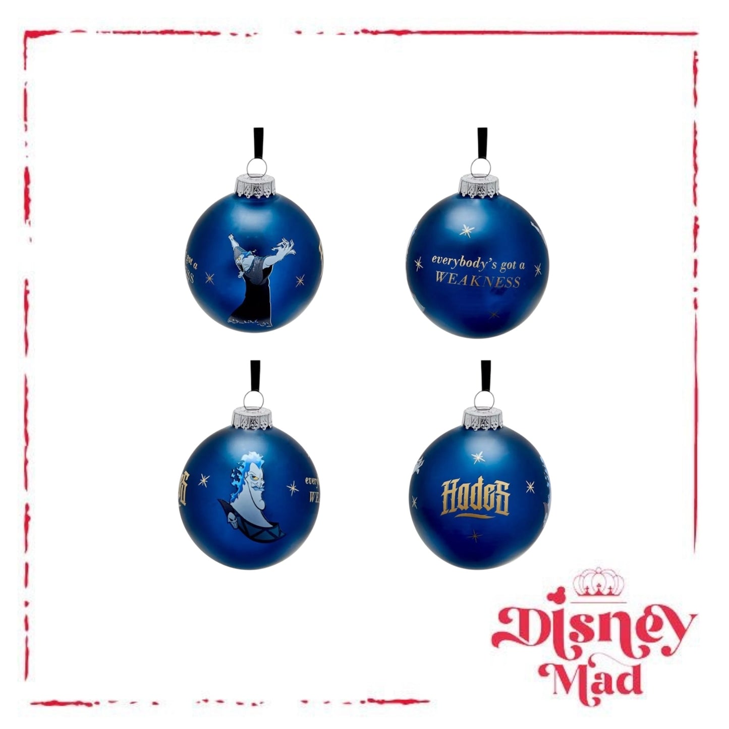 Disney Set Of 7 Baubles With Gift Box - Villains
