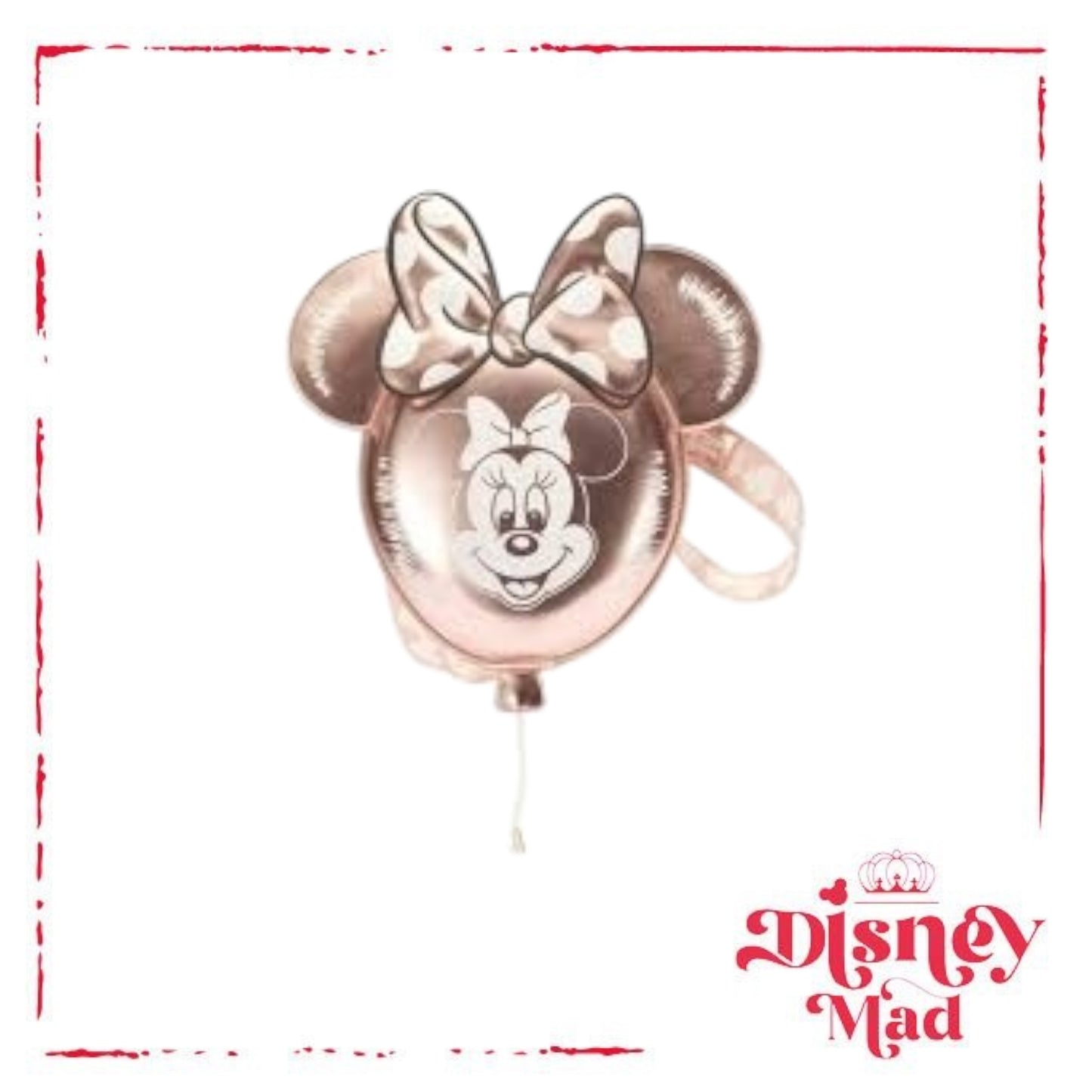 Rose Gold Minnie Balloon Loungefly Crossbody Bag - Disney Parks