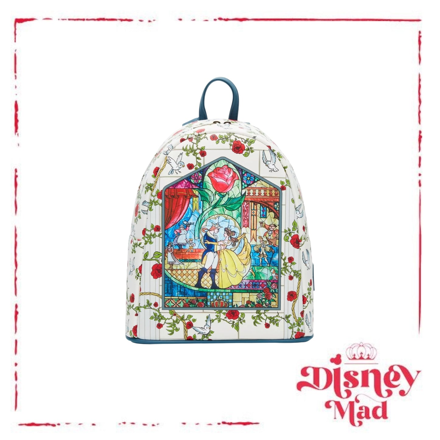 Loungefly Disney Beauty And The Beast Stained Glass Mini Backpack
