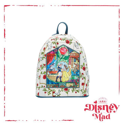 Loungefly Disney Beauty And The Beast Stained Glass Mini Backpack