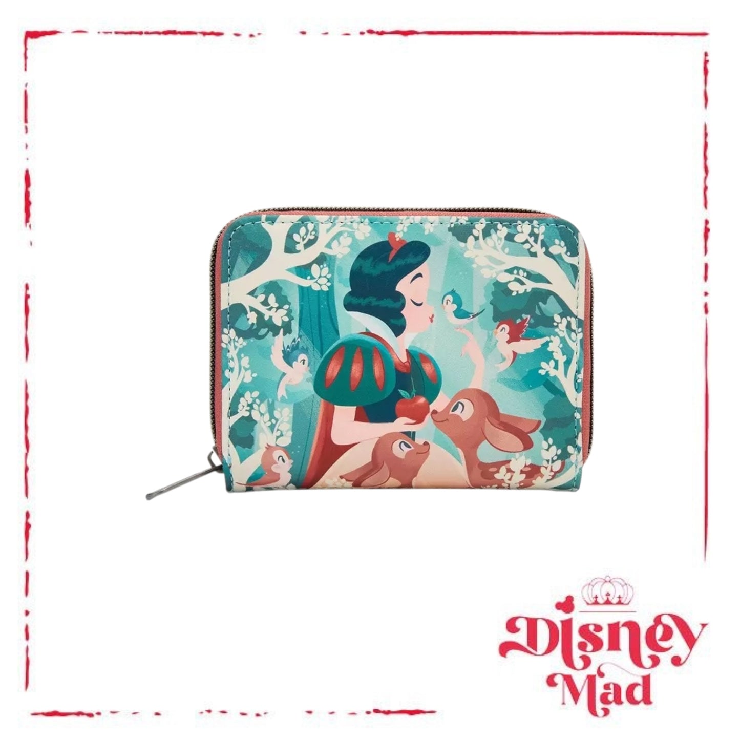 Loungefly Disney Snow White And The Seven Dwarfs Forest Animals Mini Zipper Wallet