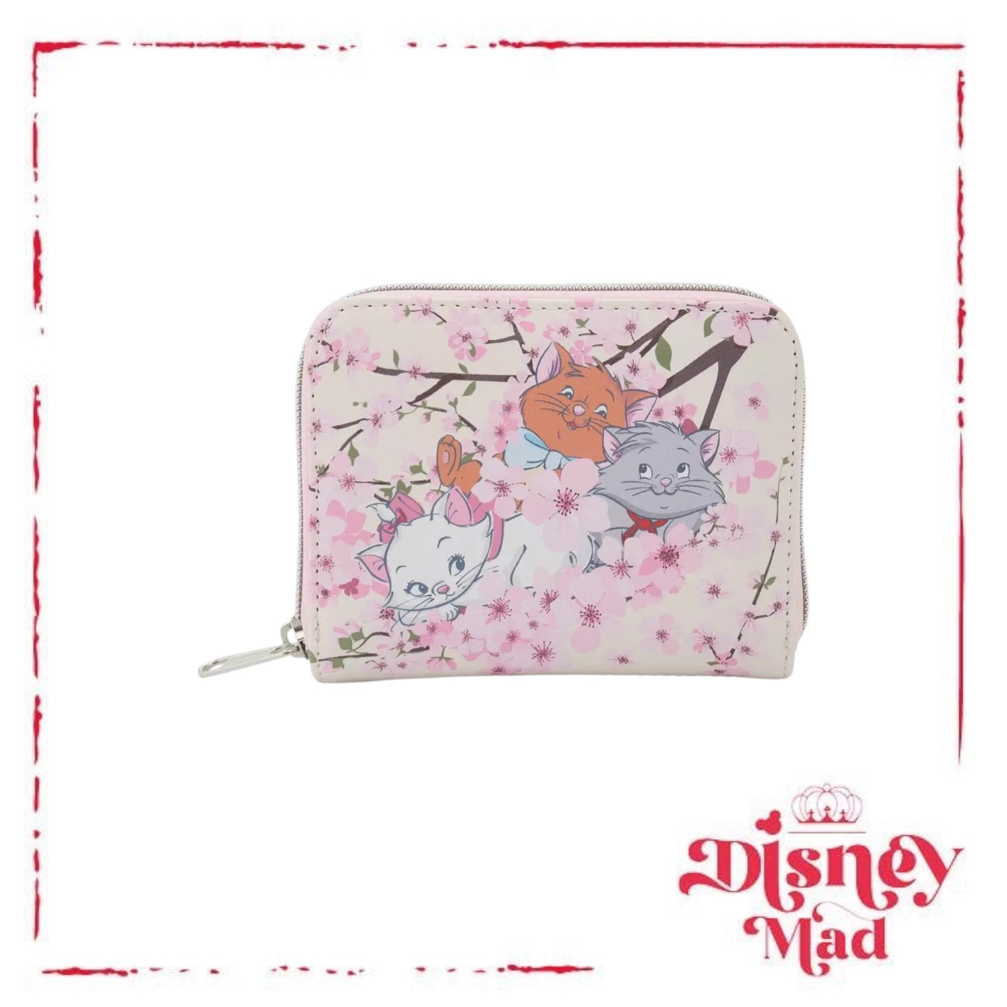 Loungefly Disney The Aristocats Kittens Cherry Blossom Mini Zipper Wallet